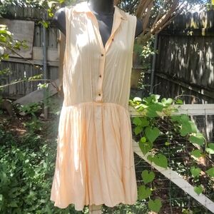 Zara Cream Sleeveless Mini Dress